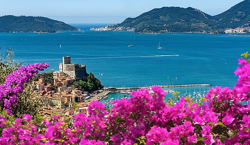 Cityscape of Lerici and the Porto Venere or Portovener