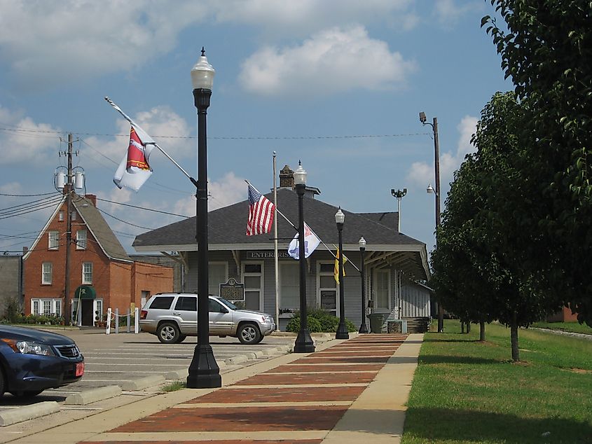 View of Depot Museum in the town of Enterprise, Alabama.