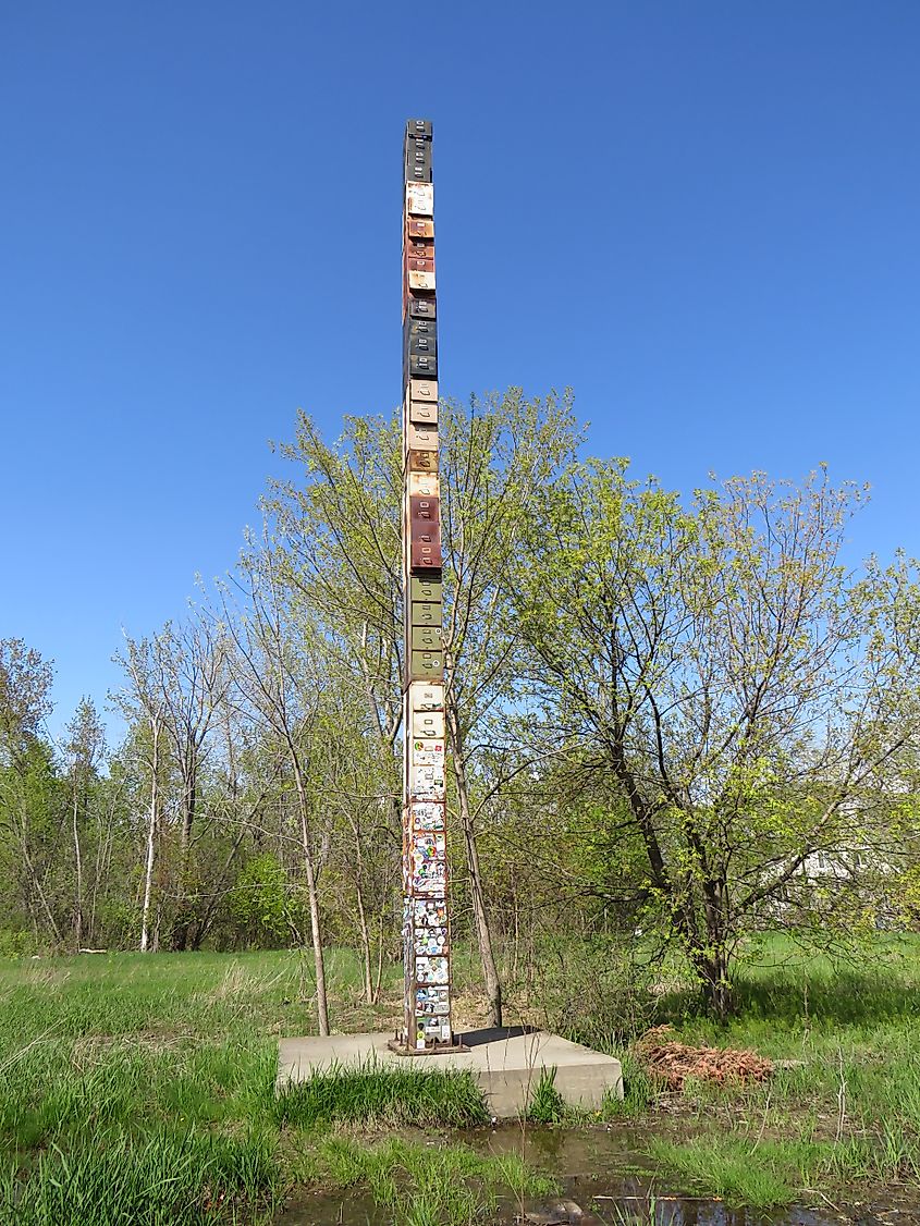 The World's Tallest Filing Cabinet in Burlington, Vermont.