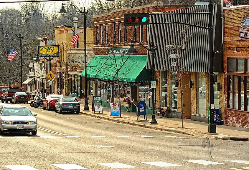 Downtown Osceola, Wisconsin.