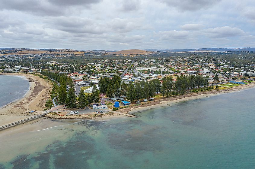 Aerial view of Victor Harbor in Australia