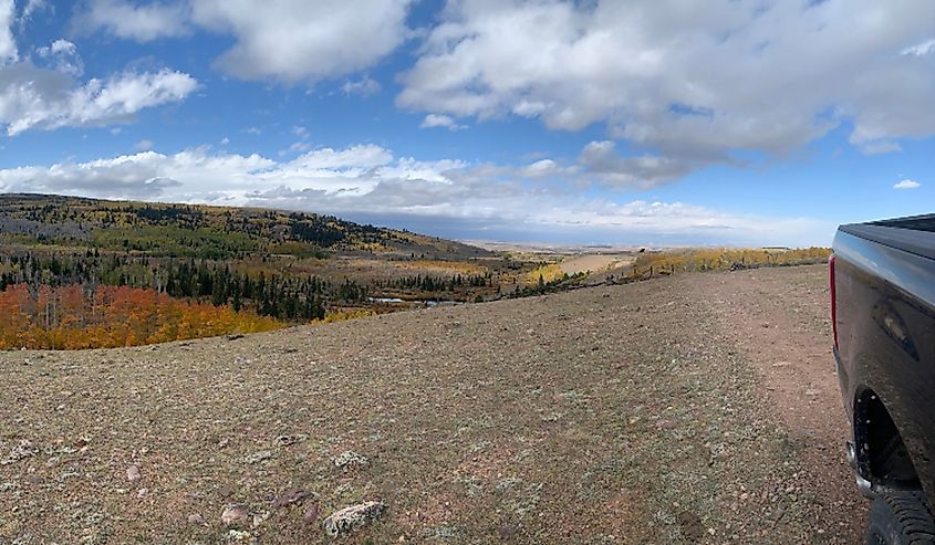 Aerial over Lyman, Wyoming.