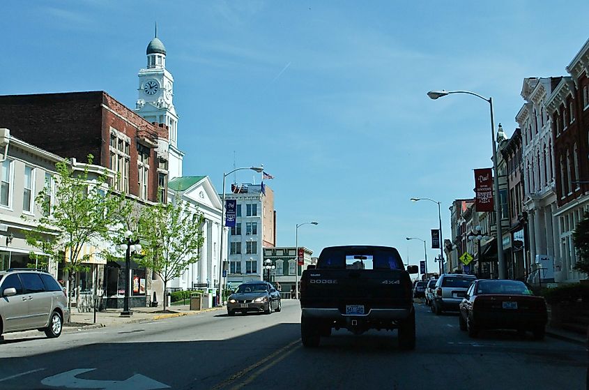 Downtown Winchester, Kentucky.