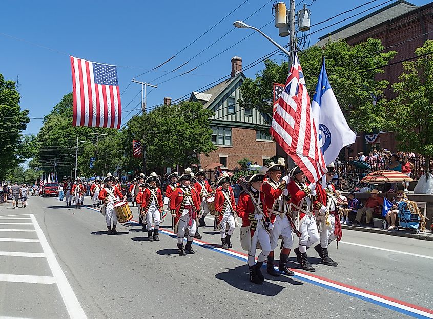 Fourth of July Parade in Bristol, Rhode Island.