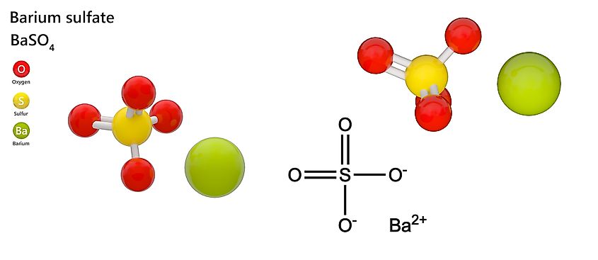 Barium sulfate (molecular formula: BaSO4)