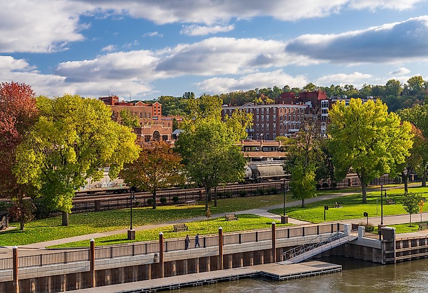 View of the port in Red Wing, Minnesota.