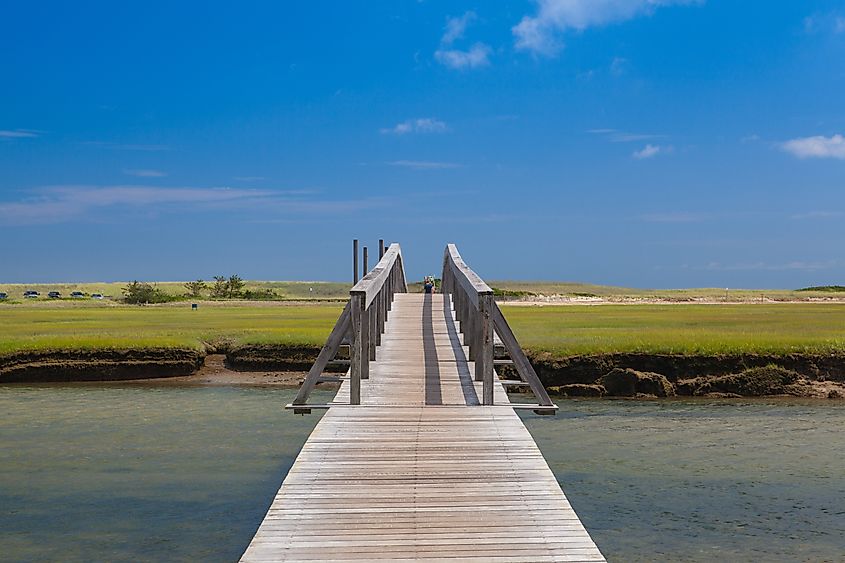 The Sandwich Boardwalk in Sandwich, Massachusetts