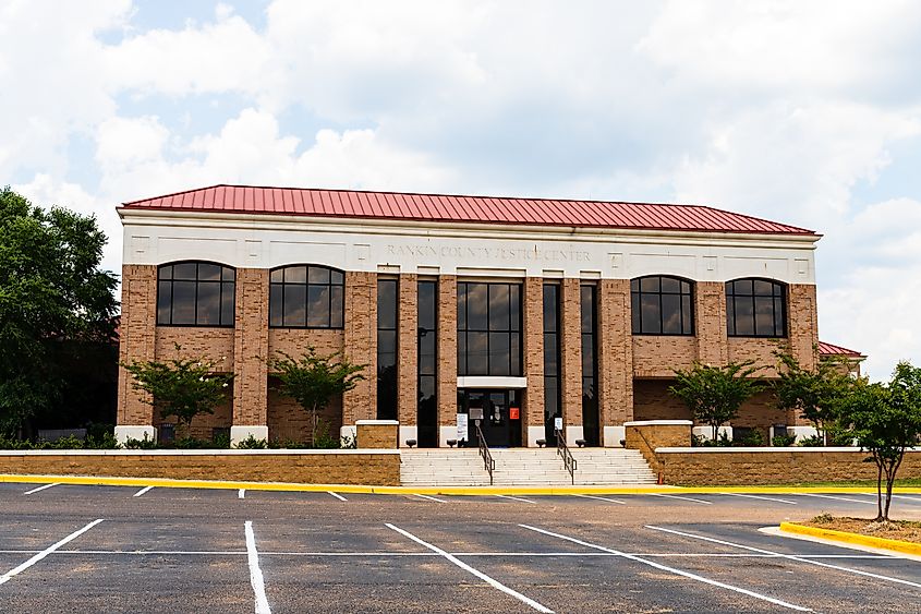 Rankin County Justice Center in downtown Brandon, Mississippi