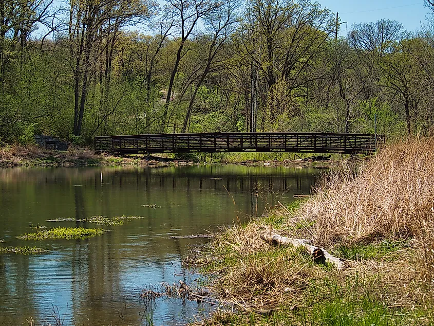 Footbridge at Lake Lenexa.