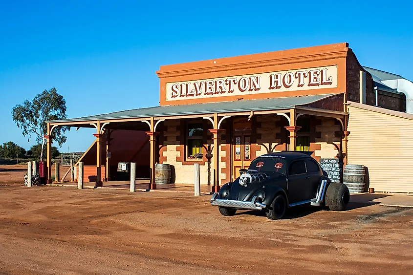 The historic Silverton Hotel in Silverton, New South Wales, Australia