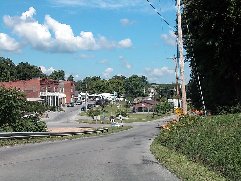 Road in Alto Pass, Union County, Illinois
