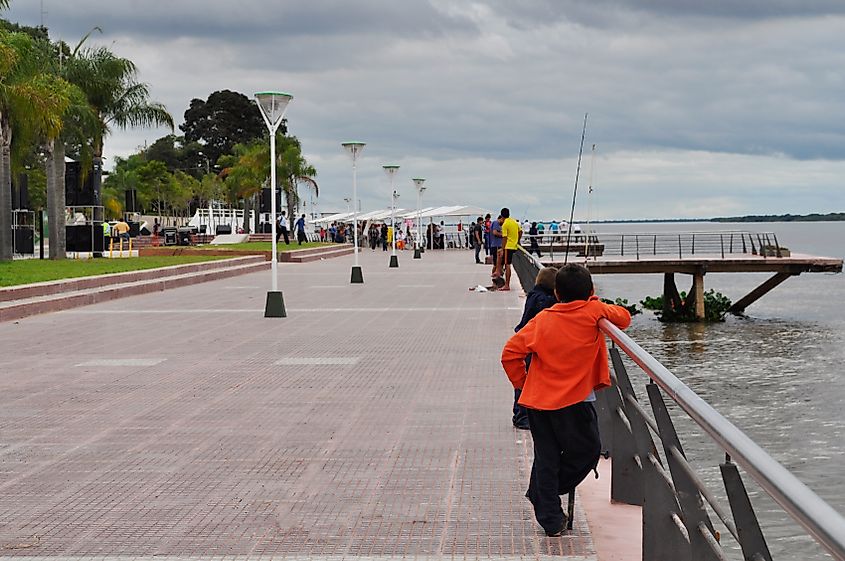 Vista de la costanera de la ciudad de Bella Vista, en la provincia de COrrientes