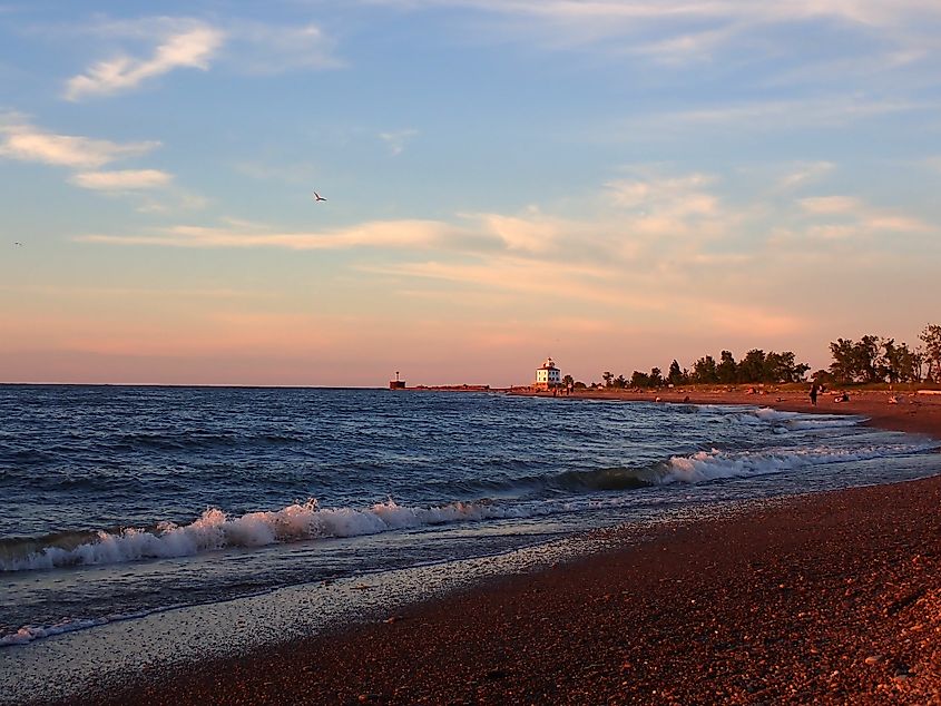 The Headlands Beach State Park in Mentor, Ohio