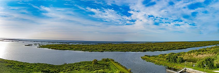 View of Lake Okeechobee in Florida.