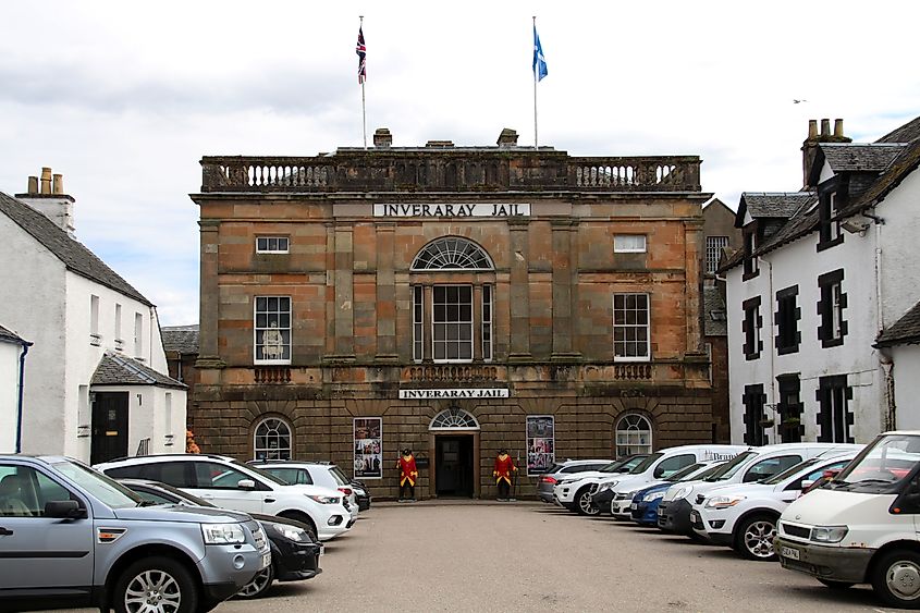 The historic Inveraray Jail in Inveraray, Scotland