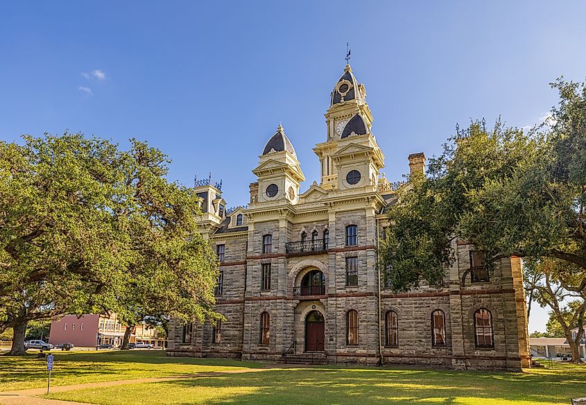 The Historic Goliad County Courthouse in Goliad, Texas