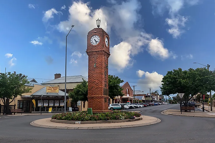 Mudgee, NSW Australia- December 8 2021: Rural township of Mudgee in the Mudgee wine region, New South Wales during the COVID 19 pandemic of 2021.