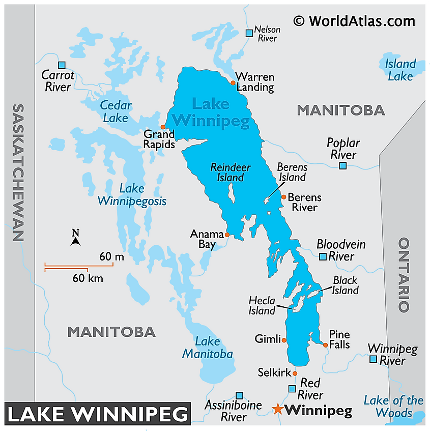 Lake Winnipeg map