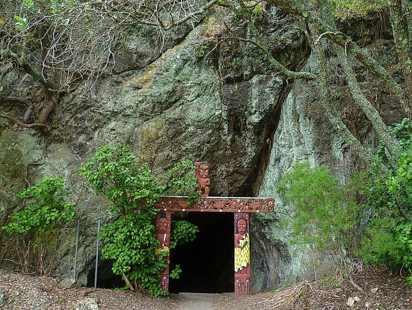 Muriwai’s Cave in Whakatane, New Zealand.