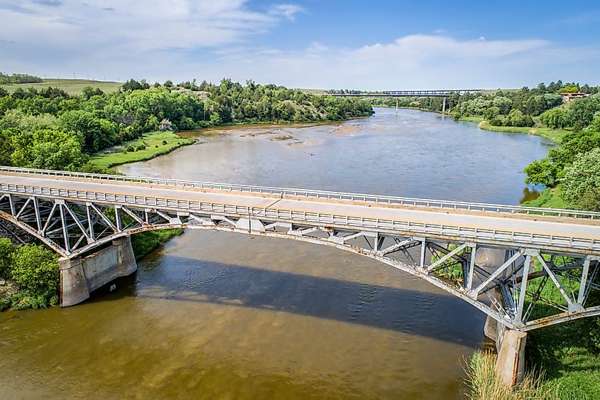 The Niobrara River flowing near Valentine, Nebraska