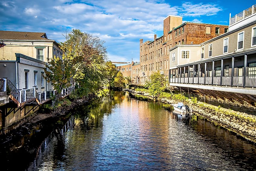 A canal in Westerly, Rhode Island.