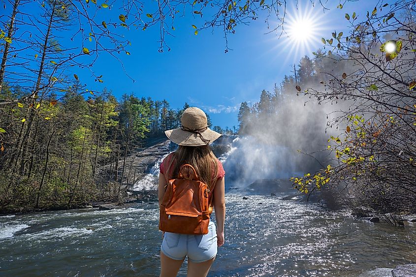 High Falls in the Dupont State Forest near Brevard.