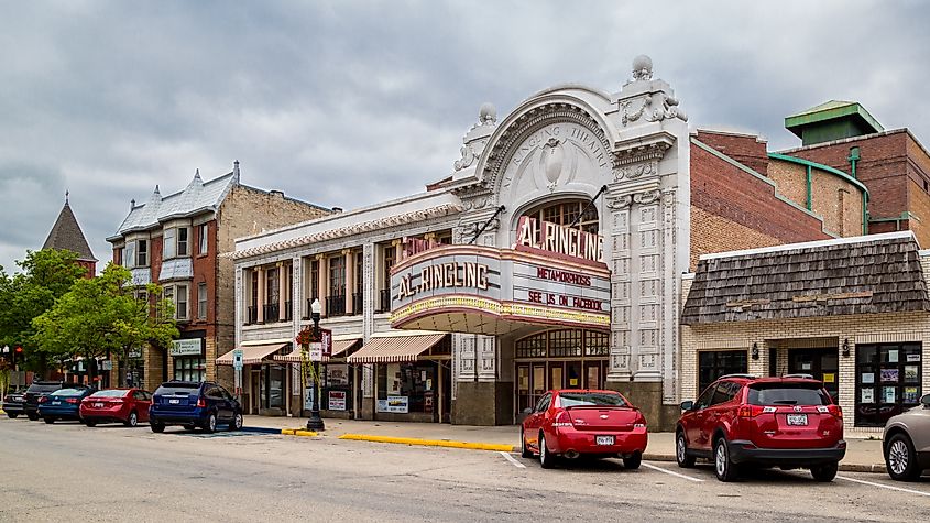 AL. Ringling Theatre in downtown Baraboo, Wisconsin.