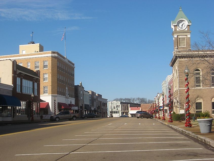 Downtown West Point, Mississippi.