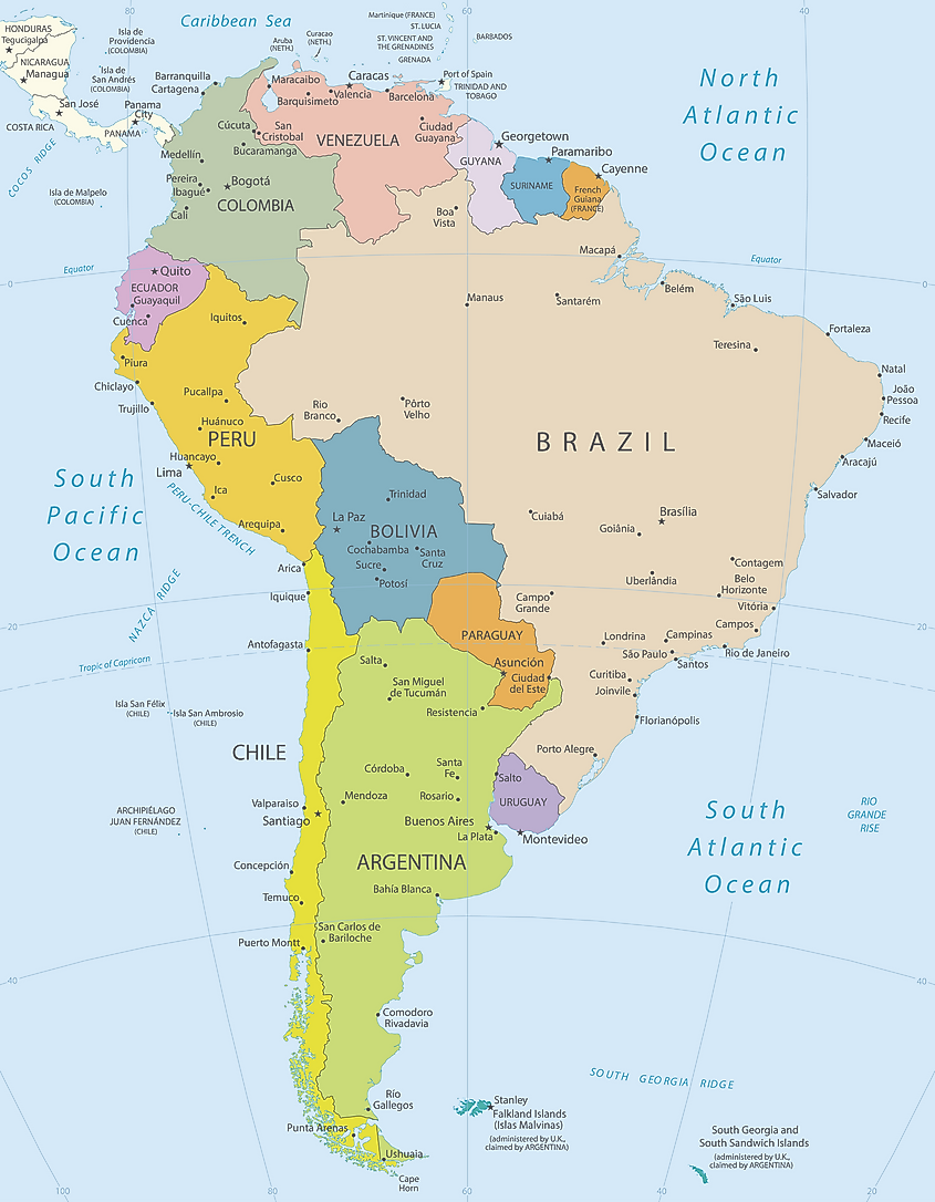 Latin American Countries - WorldAtlas