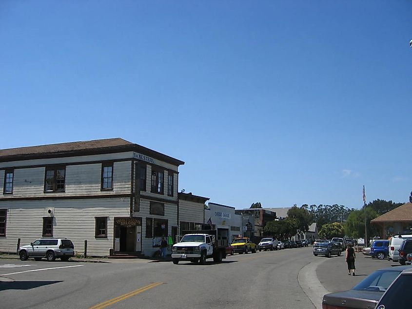 State Route 1 runs through Point Reyes Station, California