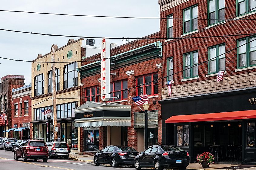High Street in Westerly, Rhode Island.
