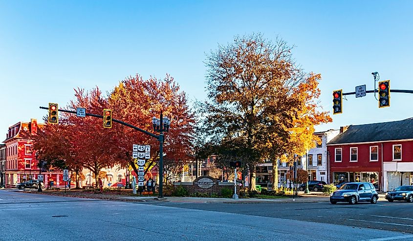 Iconic Lincoln Highway (US 30) in Lisbon, Ohio.