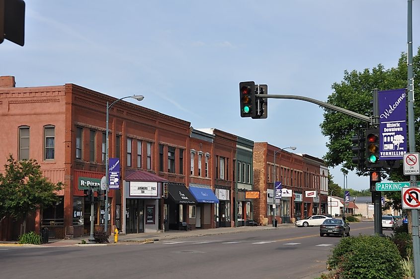 The Downtown Vermilion Historic District in Vermillion, South Dakota.