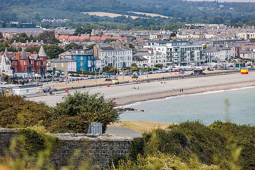 The promenade and the beach in Bray, Ireland