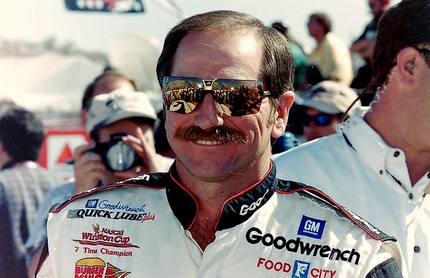 American NASCAR driver Dale Earnhardt. Image credit Darryl Moran via Wikimedia.