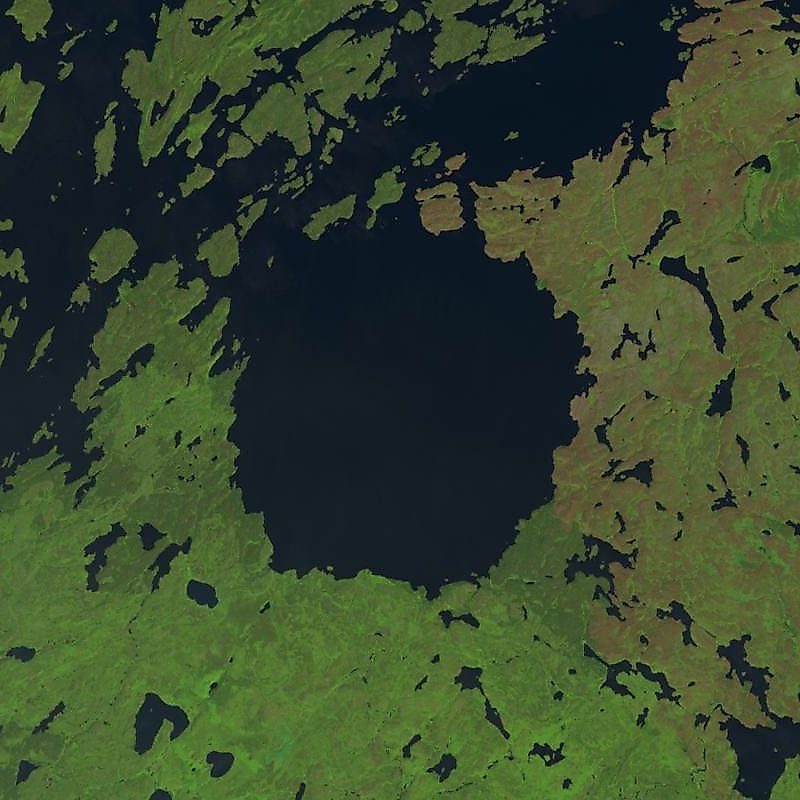 Deep Bay Impact Structure in Reindeer Lake.