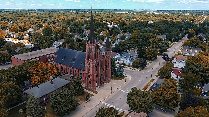 Autumn scene in Austin, Minnesota.