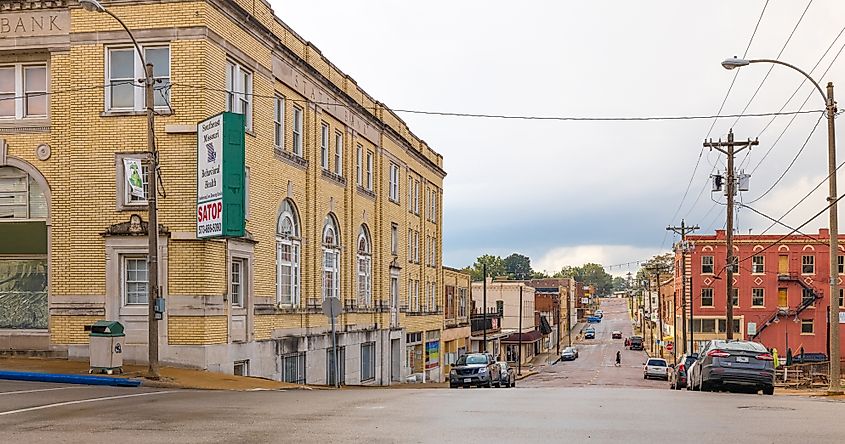 Rustic buildings in Poplar Bluff, Missouri.