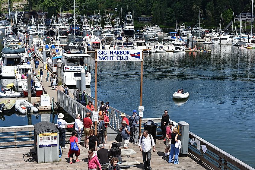 people enjoy Classic Yacht Festival Tour on Gig Harbor