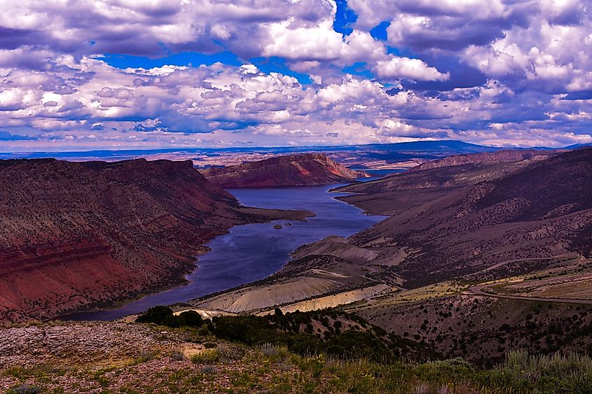 High desert landscape in Rock Springs, Wyoming.