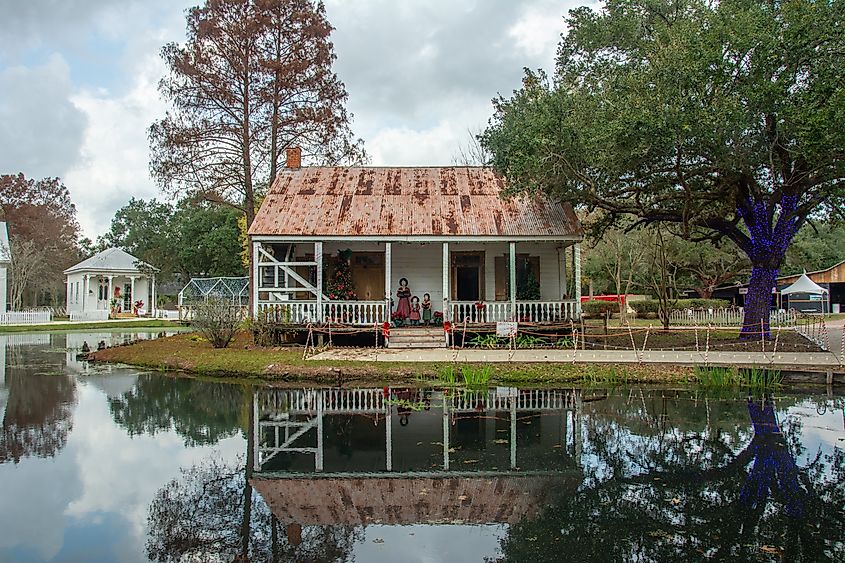 A rustic home in the town of Lafayette, Louisiana.