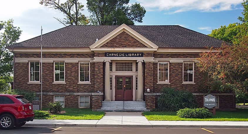 Dawson Carnegie Library (now a law office), Dawson, Minnesota