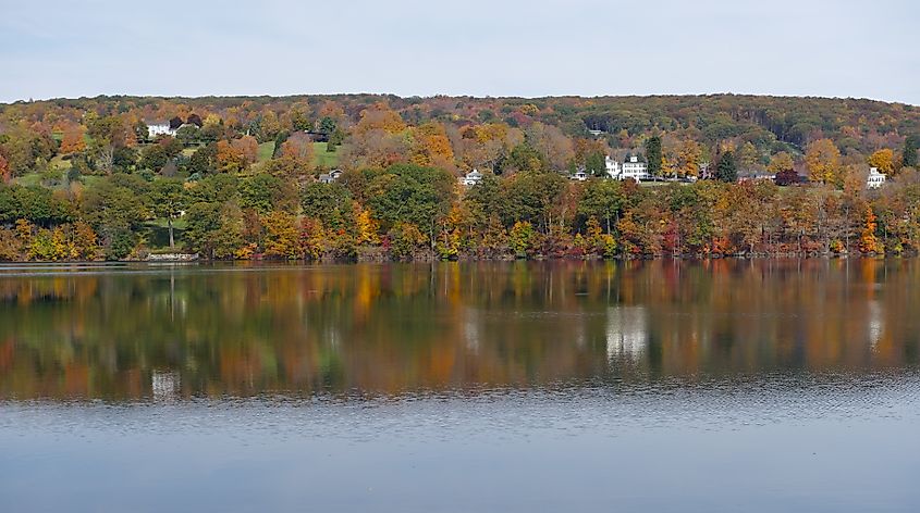 Lake Waramaug in the fall, New Preston, Connecticut