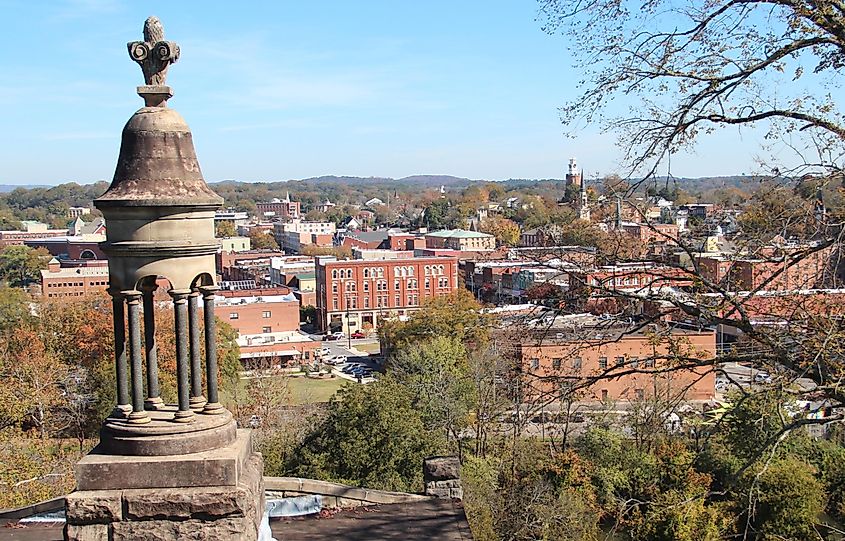 Aerial view of Rome, Georgia.