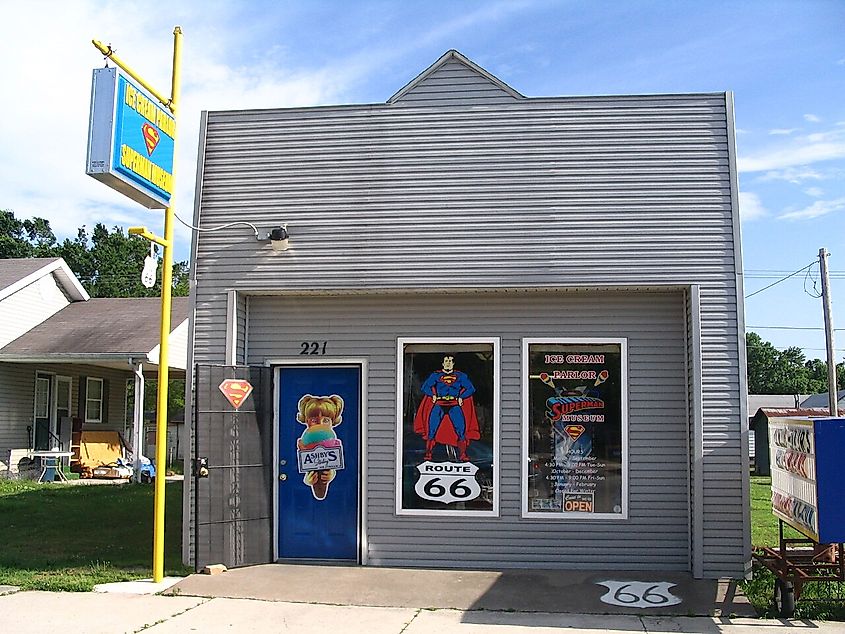 Superman Ice Cream Parlor in Carterville, Missouri.