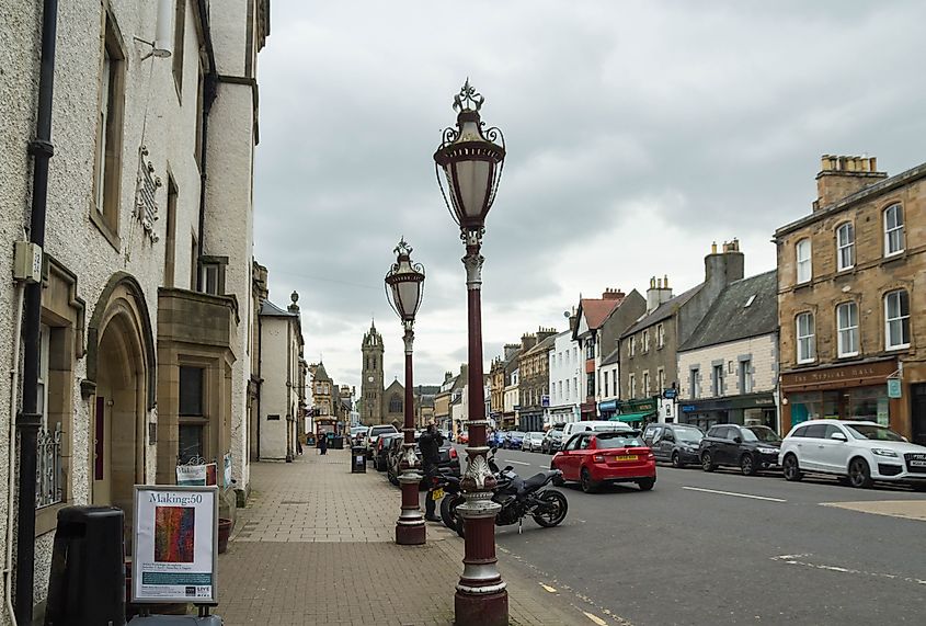 The High Street in Peebles, Scotland