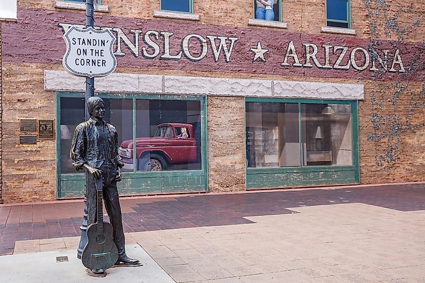 Standing on the corner, Winslow, Arizona. Image credit Rawf8 via stock.adobe.com