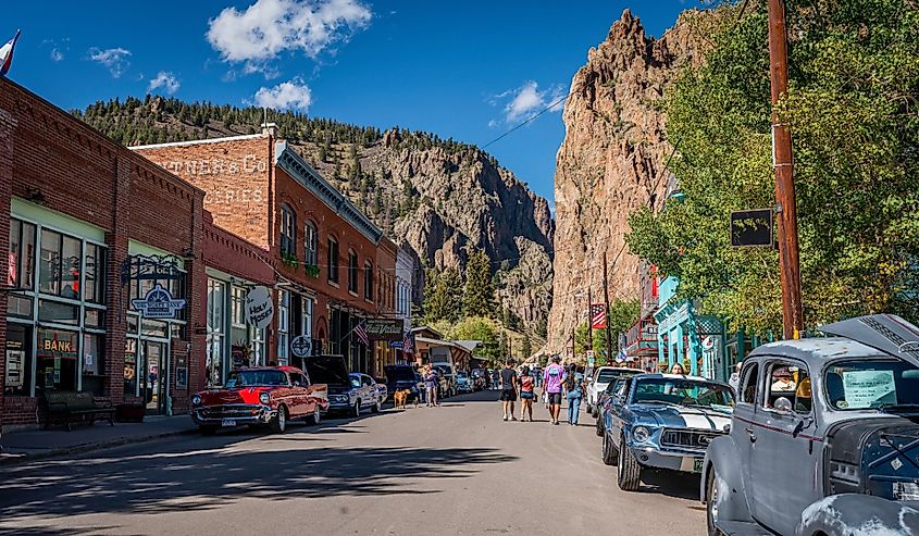 A vintage car show takes place on a beautiful weekend in Creede, Colorado.