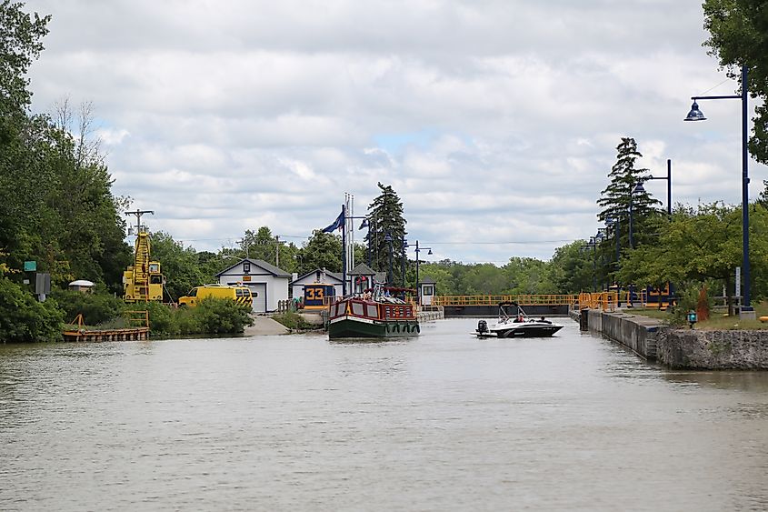 The Erie Canal in Henrietta, New York.