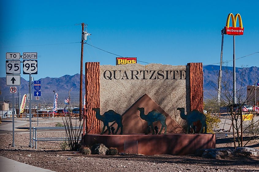 The town of Quartzite, Arizona